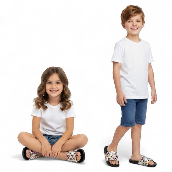 Mickey Mouse Disney Kid’s Unisex Slide Sandals Size 13/1 - Picture 2 of 6